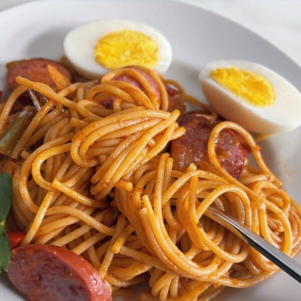 Haitian Spaghetti and Egg